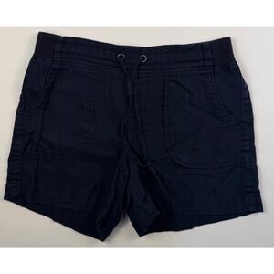 Athleta Womens Navy Blue Jogger Shorts Size Small Drawstring Casual